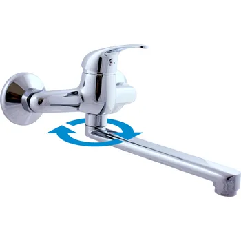 Vodovodní baterie SÁZAVA - Umyvadlová/dřezová baterie, Chrom SA001.5/23, RAV Slezák Barva: Chrom, Rozměr: 100 mm, Typ ručky: SA501.0/23