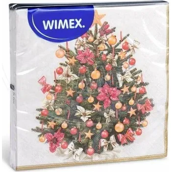 Papírový kapesník Ubrousky vánoční 20ks 33x33cm, 3-vrstvé, vánoční stom