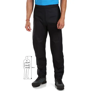 Pánské kalhoty Direct Alpine Cyclone pants black pánské lehké nepromokavé sbalitelné kalhoty 20000 - XL