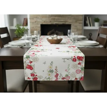 ubrus Vzorovaný ubrus - běhoun na stůl FLOWERS II. 60x120 cm Mybesthome