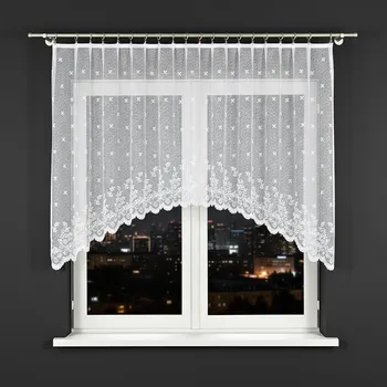 Záclona Dekorační oblouková krátká záclona na žabky KAROLINA 120 bílá 250x120 cm MyBestHome