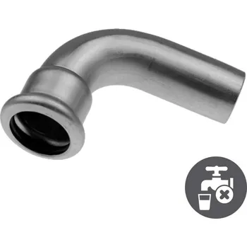 Instalatérský materiál KAN-therm Inox 304 Koleno nerezové lisovací 90° pro topení I/A 22 mm, profil "M", 1609068325