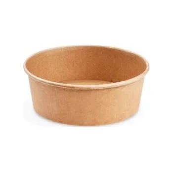 Jednorázové nádobí Miska kraft průměr 185 mm, 1300 ml 50 ks, pe WMX/82913/PAK