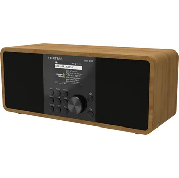 Radiopřijímač Telestar TOP 250 Holz 5701250 internetové přenosné rádio, DAB plus , internetové, FM, Wi-Fi, USB, FM, internet, DAB plus , Bluetooth, dřevo