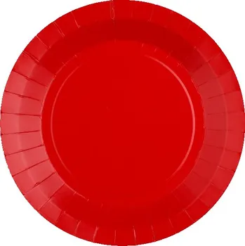 Party dekorace Santex Talíře papírové červené 22,5 cm 10 ks