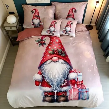 Povlečení Povlečení NADELLE RED GNOM 3-dílná souprava 140x200 cm