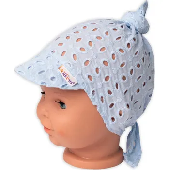 Kojenecký body Letní šátek s kšiltem, bavlna, Madeira, Baby Nellys - sv. modrý Velikost: 80-98 (9-36m)