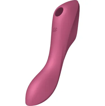Vibrátor Satisfyer Curvy Trinity 3 - vzduchový 2v1 vibrátor (červený)