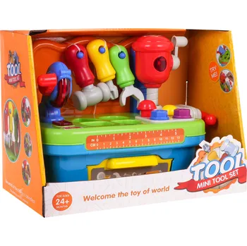 Dětská kuchyňka Multifunkční dětská dílna 24m+ třídička + pohyblivé nástroje + světla + zvuky + příslušenství