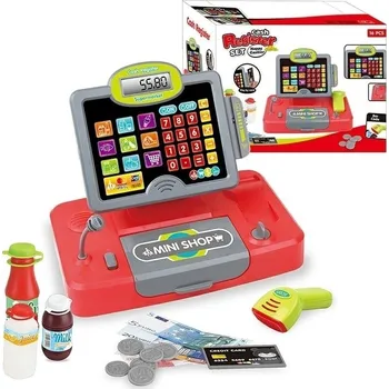 Hra na obchod B45C POKLADNA PRO DĚTI MIKROFON SKENER LCD