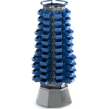 Otočný stojan se 88 přepravkami s viditelným obsahem - kaiserkraft