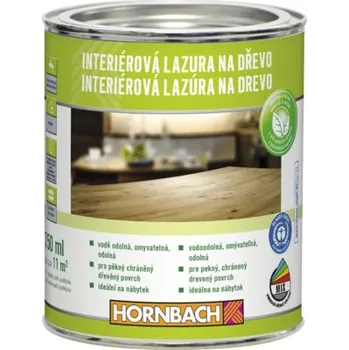 Lak na dřevo Lazura na dřevo interiérová Hornbach 0,75 l palisandr