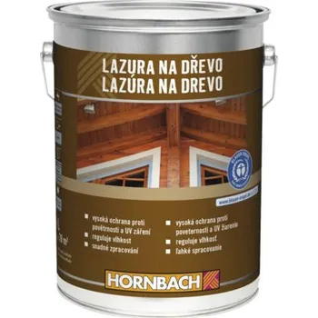 barva a nátěr na dřevo Lazura na dřevo Hornbach 5 l ořech