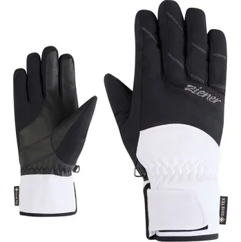 Dámské lyžařské rukavice Ziener KATIMA-Z GTX LADY 7.5 Černá, Bílá