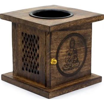 Aroma lampa Dřevěná aromalampa, Buddha