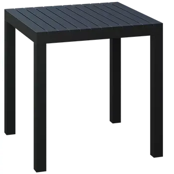 Zahradní stůl CAPRI 72,5x72,5, plastový stůl do exteriéru i interiéru, 725x725x745, černý