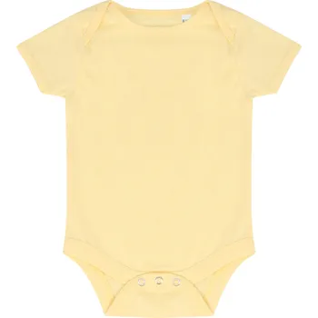 Kojenecký body Larkwood Kojenecké body s krátkým rukávem LW500 Pale Yellow 6/12 Monate