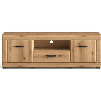 Televizní stolek DAKAR 06 - RTV stolek 2D1S,lamino Dub pobřežní/dveře a lišty MDF (ML) (DORA06=2BALÍKY) (K150-E) NOVINKA