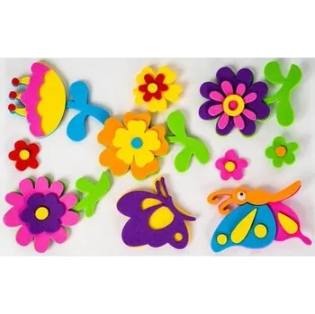 samolepka FANDY Samolepky pěnové 3D 11 kytky