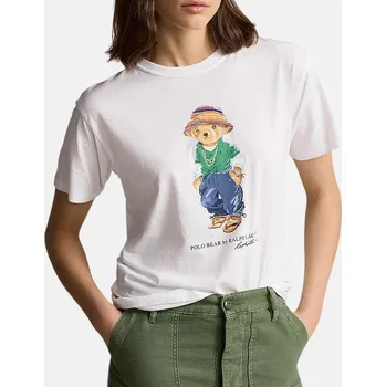 Dámské bílé triko Ralph Lauren - Velikost S, Barva Bílá 56168 211935615001