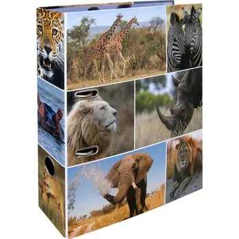 Designový pákový pořadač A4 7cm karton motiv Animals - Afrika
