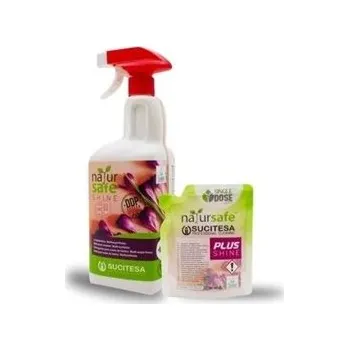 Sucitesa natursafe shine foam sanitární zařízení, květinová vůně, sada 16 ks, 50ml sáčků+lahev SCS/605884_16/PAK