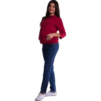 Be MaaMaa Těhotenské kalhoty - tmavý jeans Velikost oblečení: XXL (44)