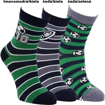 Chlapecké ponožky Fotbal RS - 35-38 / šedá/bílá