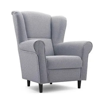 Pohovka VAREZZA - křeslo (VOLARE) látka PEPITO vzor (vzorA), nohy černá (IZ) (K250-E)