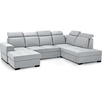 Sedací souprava AMANDA U - Levá sed. souprava, látka SVĚTLE ŠEDÁ Castel 82 (Axel U=4balíky) - kolekce "MRS" (K250) NOVINKA