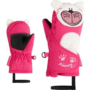 Módní doplněk Dívčí lyžařské palčáky Ziener LANIMALO-Z MINIS 86 Růžová, Bílá, Černá