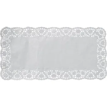 Jednorázové nádobí Dekorativní krajky hranaté 20 x 40, cm, 6 ks, pap WMX/65420/PAK