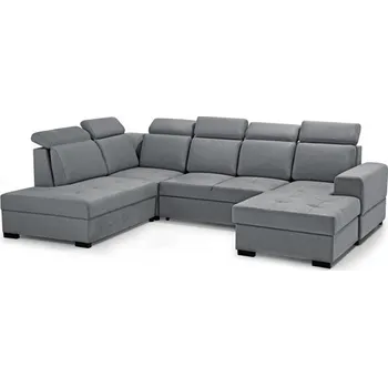 Sedací souprava AMANDA U - Pravá sed. souprava, látka ŠEDÁ Castel 93 (Axel U=4balíky) - kolekce "MRS" (K250) NOVINKA