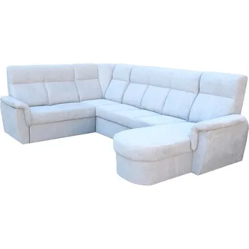 Sedací souprava MODENA U Pravá sedací souprava, látka SVĚTLE ŠEDÁ Aragon 83 (FE) kolekce - "E" (K250-Z) NOVÁ AKČNÍ LÁTKA