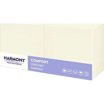 Papírový ubrousek Ubrousky 24 x 24, cm, 2vrstvá celulóza, krémové, 250 ks/balení HPR/0879/PAK