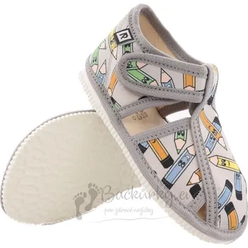 Chlapecké bačkory Dětské pantofle RAK 100015 - Šedé tužky - vel. 25