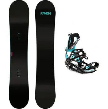 Snowboard Raven Pure mint dámský snowboard + Raven FT360 black/mint dámské vázání 143 cm + M (EU 39-42) + DÁREK + Doprava ZDARMA