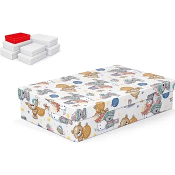 Dárková taška Krabice dárková vánoční A-V010-D 30x19x7cm