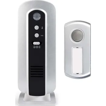 Domovní zvonek Bezdrátový zvonek Černá / Stříbrná ADB-17 Alecto