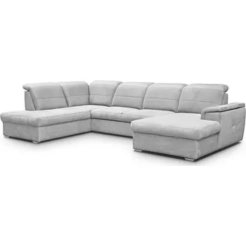 Sedací souprava BARCELONA U (BERGAMO U) - Pravá rohová sedací souprava - SVĚTLE ŠEDÁ Cloud 81 (MRS) - kolekce "MRS" (K250) NOVÁ LÁTKA