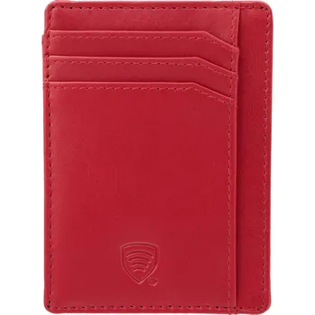 Obal na doklad Kožené pouzdro na bezkontaktní karty RFID (červené) - KUK-63TPR