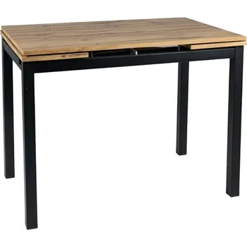 Jídelní stůl TRENDY 017-MDF jídelní stůl rozkládací - dub artisan/ nohy černý mat kov (GD017DAC110) (S) (K150-E)