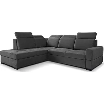 Sedací souprava AMANDA "ELKO" - Levá rohová sedací souprava - látka GRAFITOVÁ Aragon 97 - kolekce "MRS"(AXEL-L=3 balíky) (K250) NOVINKA