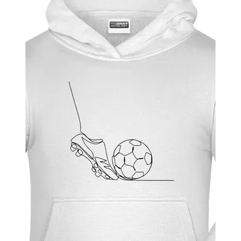 Chlapecká mikina Dětská mikina - Fotbal linka, Barva Bílá, Velikost 110-116, Canvas Dětská mikina Bezvatriko.cz 1566 - DTF/DTG