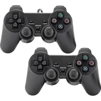 Herní ovladač COMBO set 2 kabelových ovladačů PS2 černých