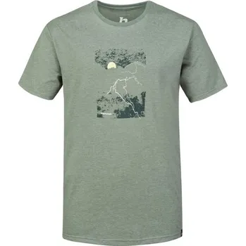 Pánské tričko Hannah DANNY XXL Světle zelená, Tmavě zelená