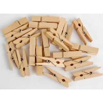 FANDY Kolíčky dekorační dřevěné Natural velké