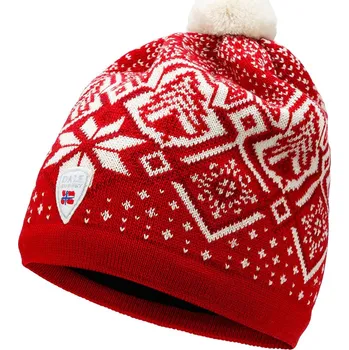 Cyklistické kalhoty Čepice Dale of Norway Winterland Hat Raspberry Offwhite Redrose