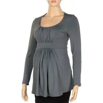 Těhotenské šaty Gregx Těhotenská halenka dl. rukáv KADA šedá Velikost oblečení: XL/XXL