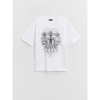 Dámská móda Tričko s&nbsp;potiskem - XL - House - bílý - 638GV-00X